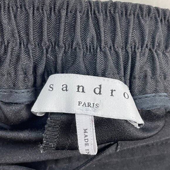 Sandro Womens 42 Size 10 US Patricia Stripe Track Pants Pull On Drawstring Waist - Picture 9 of 12